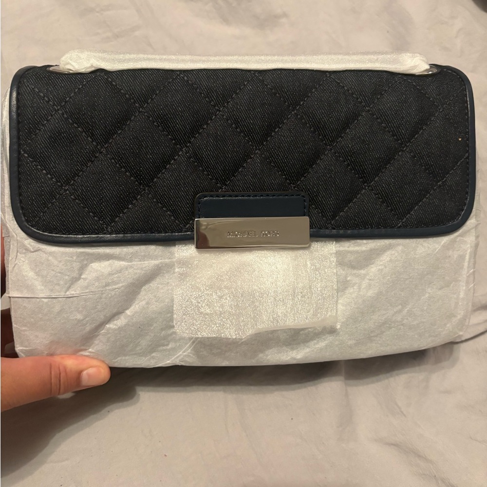 Michael Kors Black Quilted Clutch